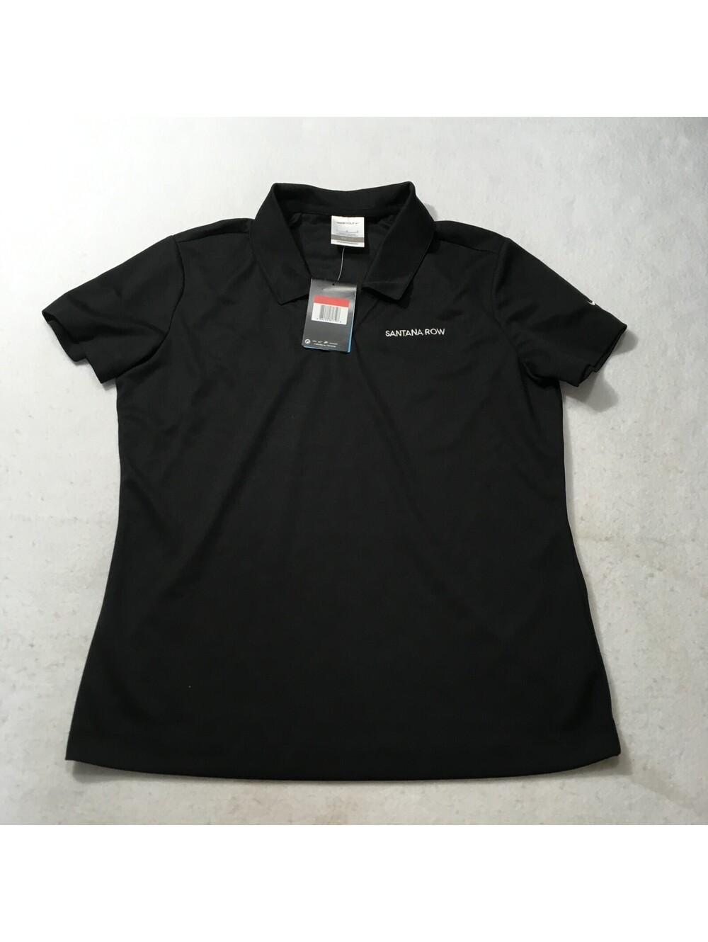 Nike Dri Fit Micro Pique Golf Collared Black Women’s Size large stay cool new.
